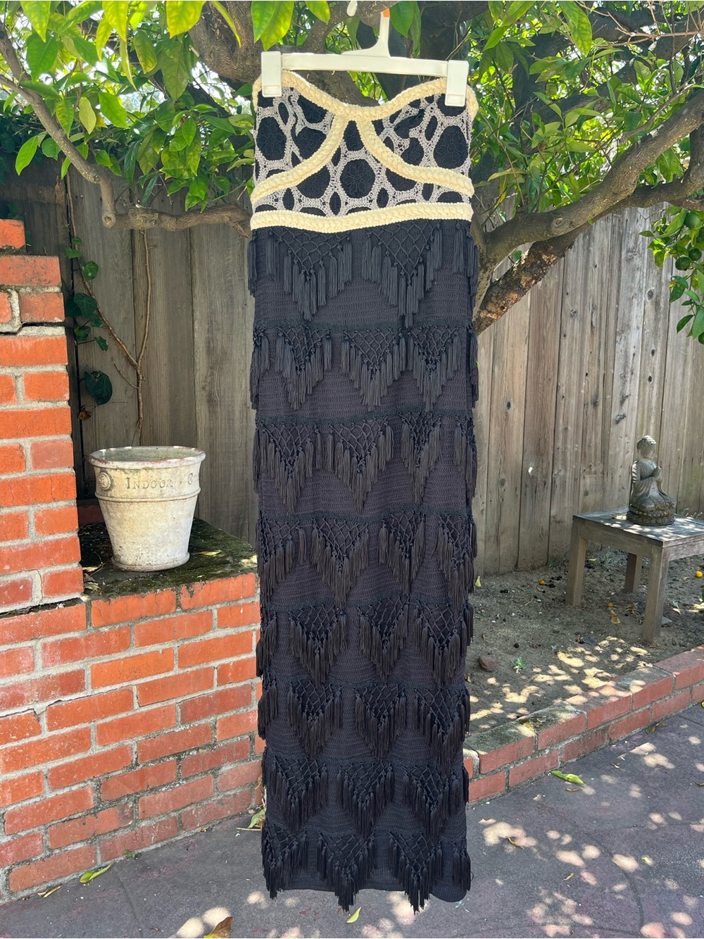 Chickways Black Fringe Dress M